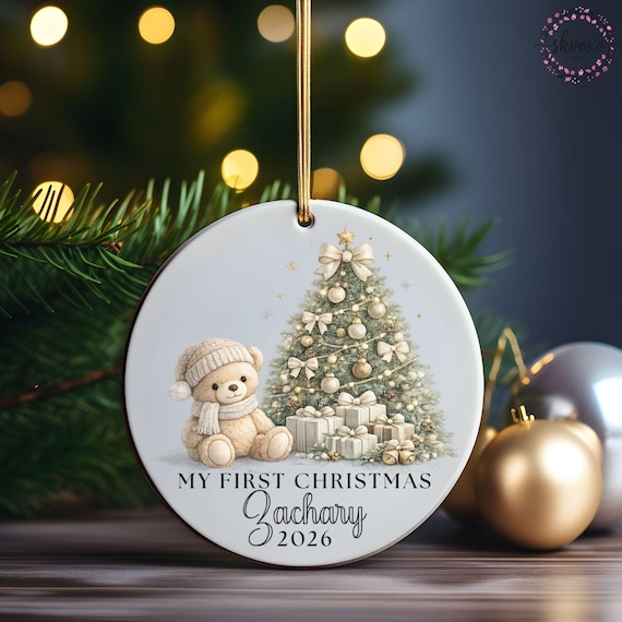 Personalized My First Christmas Ornament 2026, Babys First Christmas Ornament, Custom Name Newborn Keepsake, Baby Boy Christmas Gift