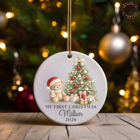 Personalized My First Christmas Ornament 2026, Babys First Christmas Ornament, Custom Name Newborn Keepsake, Baby Boy Christmas Gift
