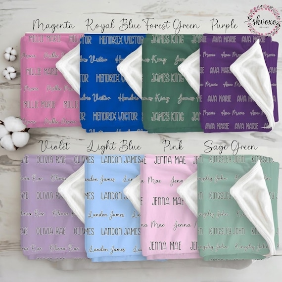 Personalized Baby Name Blanket, Custom Newborn Blanket, Baby Shower Gift
