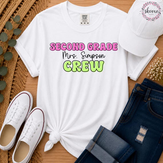 Custom Grade Teacher Crew Shirt l Back to School Shirt | Last Day of School Shirt | Teacher Life Shirt | Teacher Gift