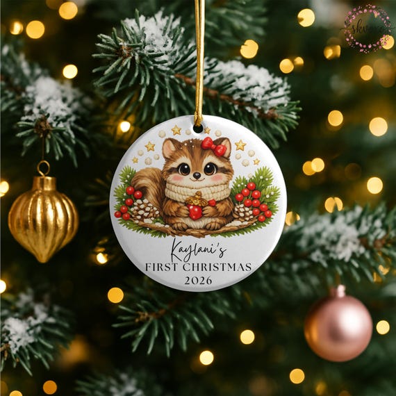 Baby's First Christmas Ornament, Personalized Baby's Christmas Keepsake, New Baby Gift, Custom Baby Ornament