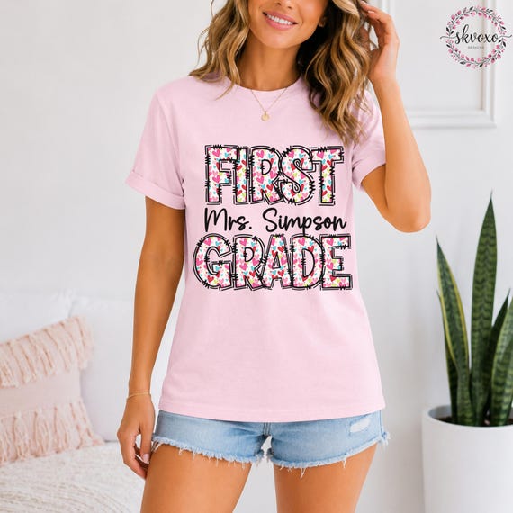 Personalized Teacher Custom Grade Shirt, Teacher Life Shirt, Teacher Appreciation Shirt, Back to School Shirt, Teacher Gift Shirt
