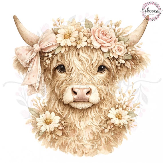 Highland Cows PNG | Cow Lover PNG | Trendy Png | Country Cow Png | Coquette Cow Png | Cute Highland Calf Design | Cute Cow Design