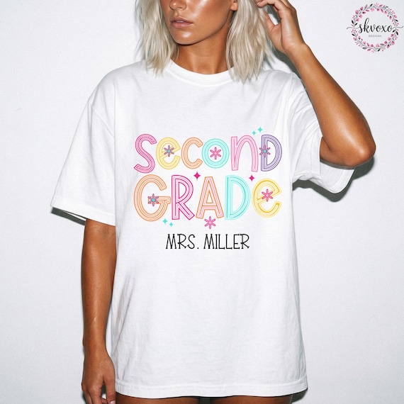 Comfort Colors® Second Grade Teacher Shirt, Teacher Life  Shirt, Back to School Shirt, First Day of School Apparel