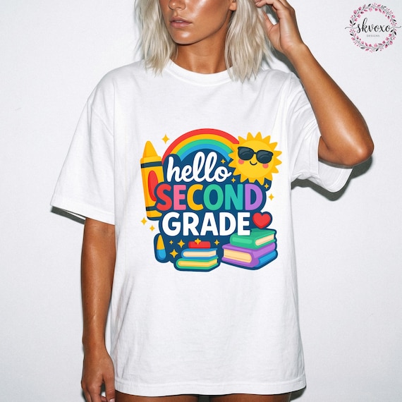 Comfort Colors® Second Grade Teacher Shirt, Teacher Life  Shirt, Back to School Shirt, First Day of School Apparel