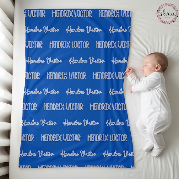 Custom Baby Blanket with Name, Personalized Name Blanket, Newborn Hospital Blanket, Custom Baby Gift, Baby Name Swaddle