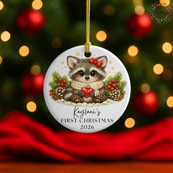 Baby's First Christmas Ornament, Personalized Baby's Christmas Keepsake, New Baby Gift, Custom Baby Ornament