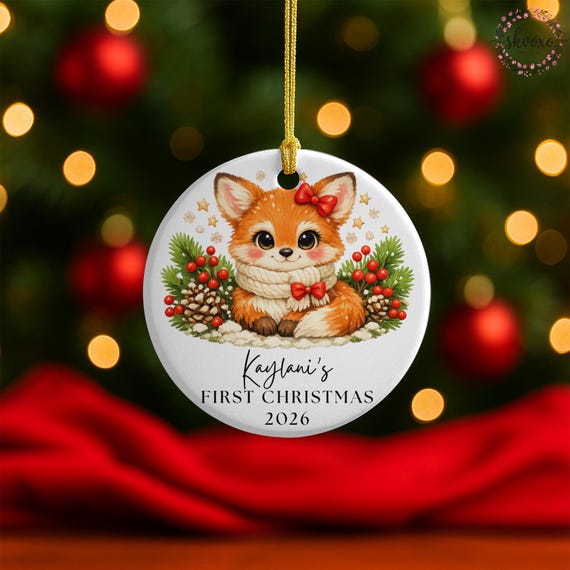 Baby's First Christmas Ornament, Personalized Baby's Christmas Keepsake, New Baby Gift, Custom Baby Ornament