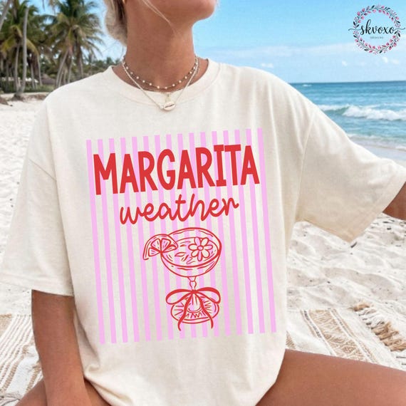 Margarita Weather Summer Comfort Colors® Shirt | Summer Vacation Tee Tshirt | Vintage Beach Shirt | Retro Graphic Summer Shirt