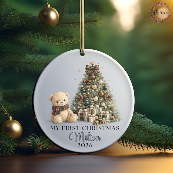 Personalized My First Christmas Ornament 2026, Babys First Christmas Ornament, Custom Name Newborn Keepsake, Baby Boy Christmas Gift