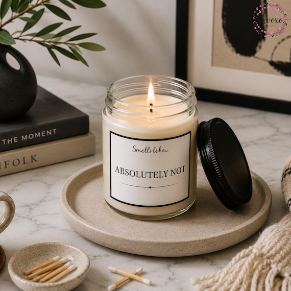 Smells Like Absolutely Not Scented Soy Candle | Funny Candle Gifts