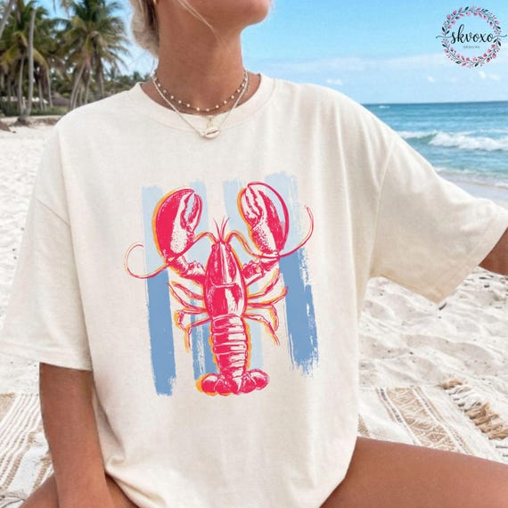 Lobster Shirt Summer Shirt, Ocean Shirt Coastal Shirt, Summer Tee Summer Vacation Shirt, Summer Tshirt Summer T Shirt