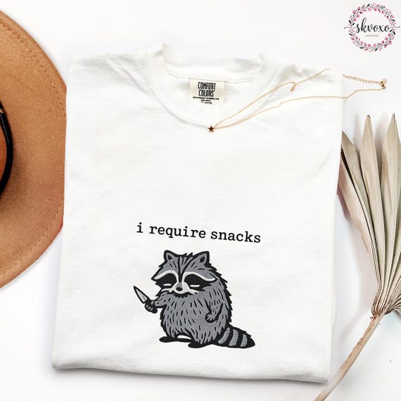 I Require Snacks Shirt, Raccoon Shirt, Funny Raccoon Shirt, Trash Panda