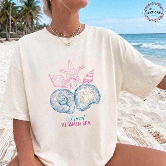 Comfort Colors® I Need Vitamin Shirt, Summer Shirt, Beach Shirts, Cute Shirts, T-shirt Women, Vacation Shirts, Womens T-shirts