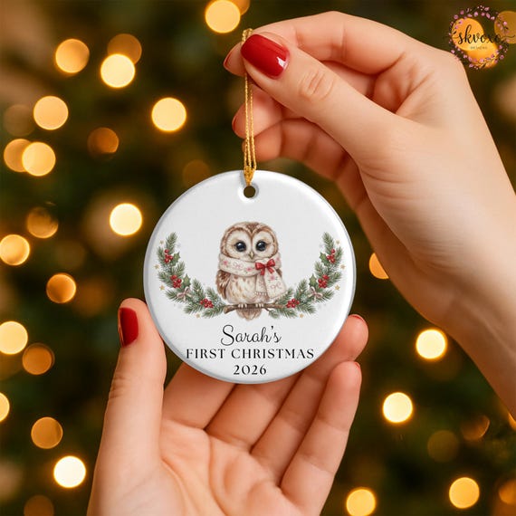 Baby's First Christmas Ornament, Personalized Baby's Christmas Keepsake, New Baby Gift, Custom Baby Ornament