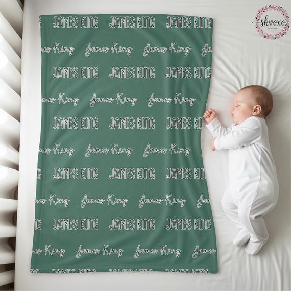 Custom Baby Blanket with Name, Personalized Name Blanket, Newborn Hospital Blanket, Custom Baby Gift, Baby Name Swaddle