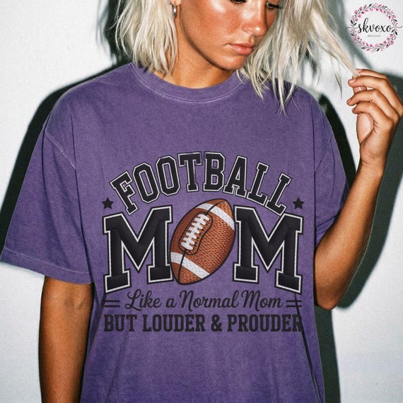 Comfort Colors® Football Shirt | Football Mom T-Shirt | Two Player Shirt | Football Gift | Cute Football Mom Shirts