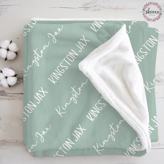 Custom Baby Blanket with Name, Personalized Name Blanket, Newborn Hospital Blanket, Custom Baby Gift, Baby Name Swaddle