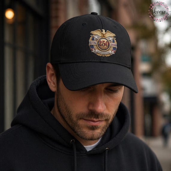 250th Anniversary Eagle Badge Hat | 1776-2026 Commemorative Hat, 250th Birthday Hat, 4th of July Hat