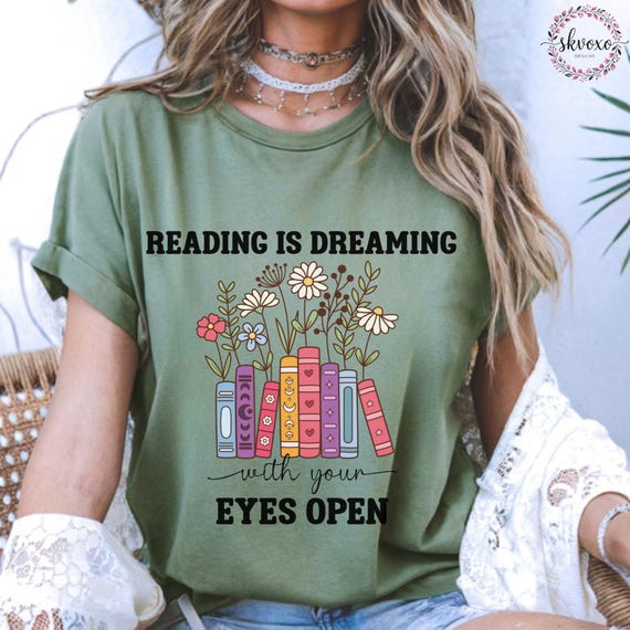 Comfort Colors® Reading Is Dreaming Shirt, Teacher Life Shirt, Book Lover Shirt, Funny Bookish Shirt, Librarian Shirt, Book Club Shirt
