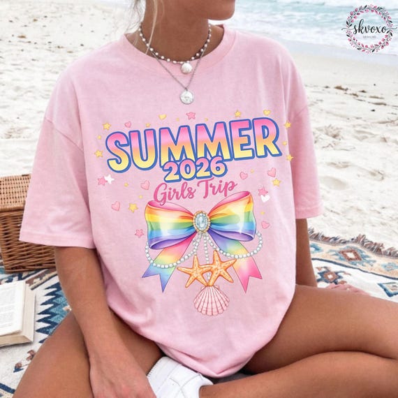 Custom Girls Trip 2026 Shirts Girl Vacation Weekend Matching Tshirts Beach Summer Vacay Mode Tees Girl Gang Group T-shirts Gift