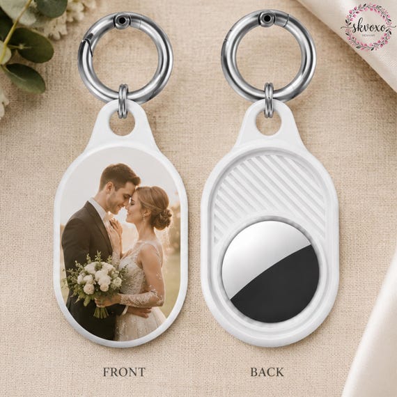 Personalized Photo AirTag Cover Keychain | Custom Picture Keyring