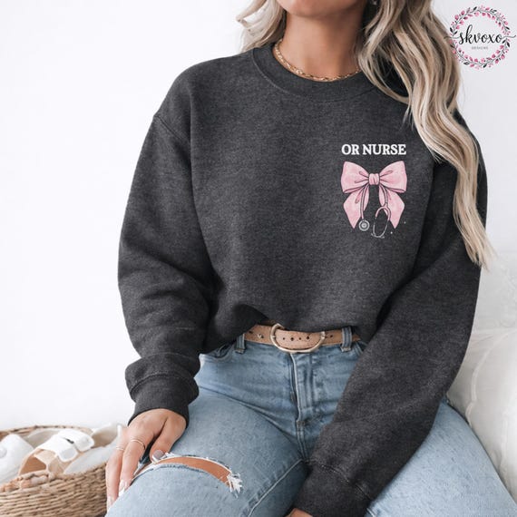 Custom Nurse Sweatshirt, Personalized Designation Sweatshirt, Nurse Life Outfit, Nurse Appreciation Clothing, Cute Nurse Gift
