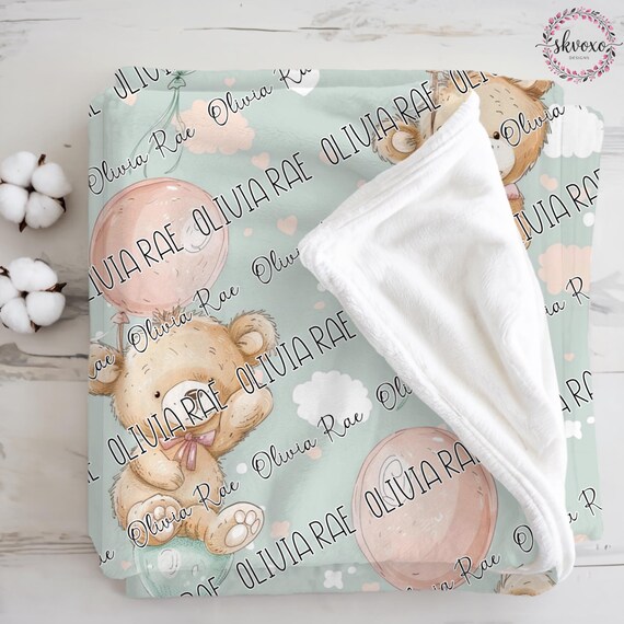 Personalized Baby Blanket, Custom Baby Name Blanket, Newborn Boy Nursery Decor, Newborn Swaddle, Hospital Blanket, Gift for Baby