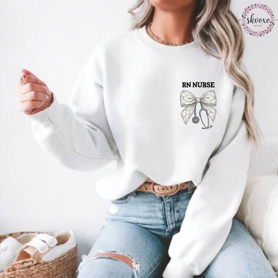 Custom Nurse Sweatshirt, Personalized Designation Sweatshirt, Nurse Life Outfit, Nurse Appreciation Clothing, Cute Nurse Gift