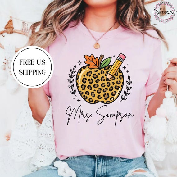 Custom Fall Teacher Shirt | Personalized Teacher T-Shirt