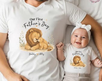 Our First Father's Day Matching Shirts | Daddy & Me Matching Shirts | Baby Bodysuit Daddy Shirt