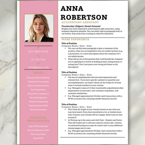 ATS Friendly Resume Template for Word, ATS Resume, ATS Cv Resume Template, Minimalist Resume, Simple Resume, Basic Resume