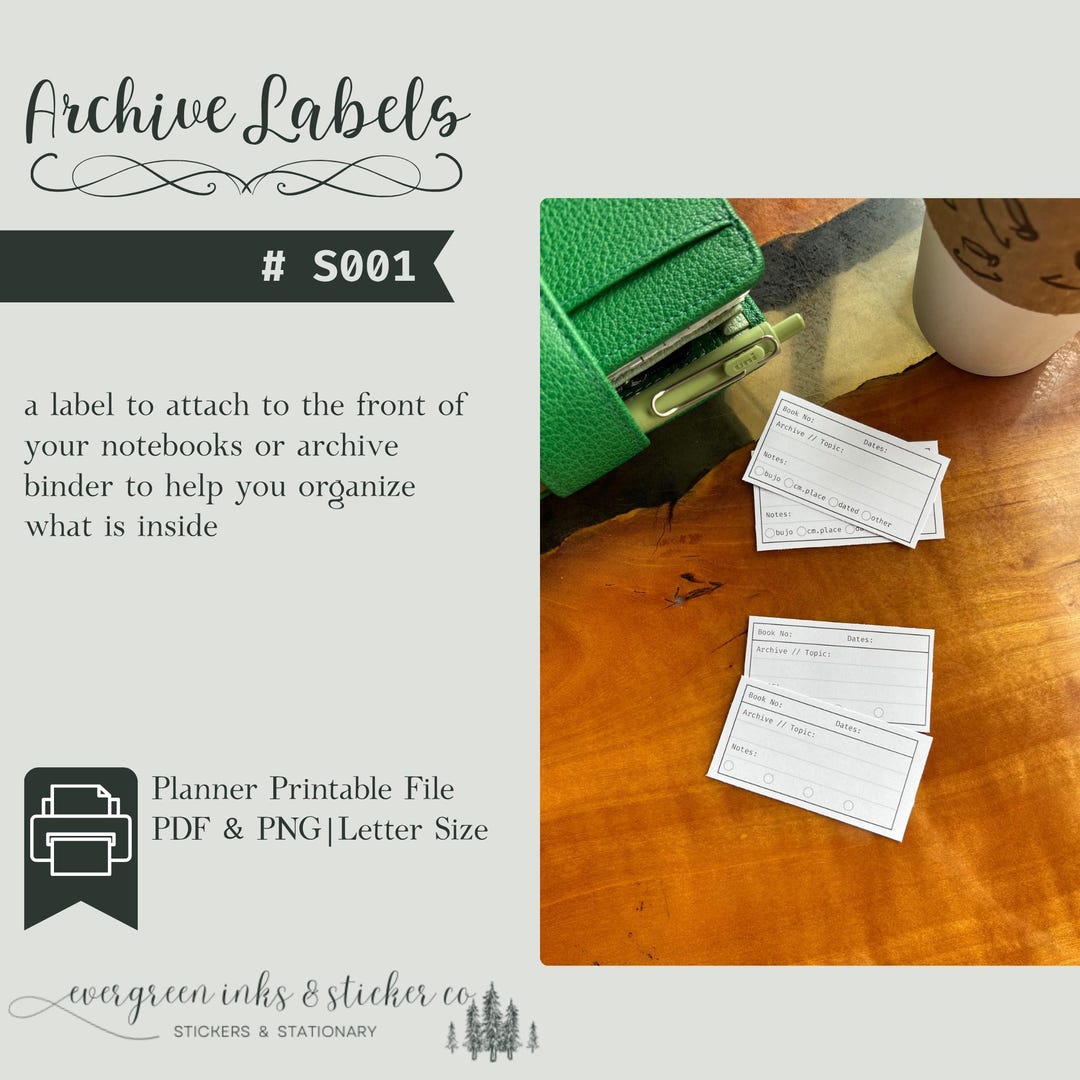 S001 | Archive Labels - Etsy