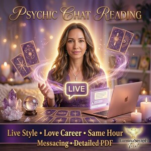 Lettura psichica in chat / Sessione intuitiva dal vivo / Consulenza spirituale per amore e carriera / PDF dettagliato in un'ora