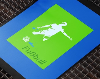 Vintage Minimalist Football Retro Style Poster - Classic Advertisement Art