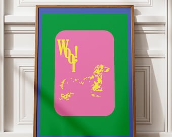 Boy Nursery Decor - Dachshund Wall Art | Adorable Sausage Dog Print | Mid Century Modern