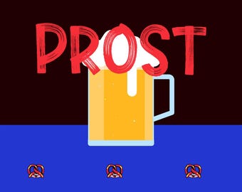 Dynamic Twitch Stream Overlay - Food and Beer Cheers Animation for Streamers - Webm and MP4