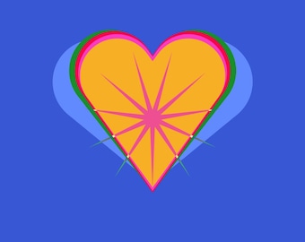 Animated VHS Style Colorful Heart Overlays for Streams - OBS Twitch WebM MP4