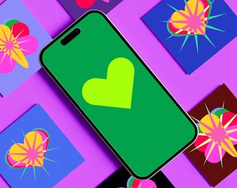 Animated Rainbow Heart Background for Streamers & VTubers (Digital Download)