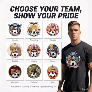 Matching Family Soccer Shirts 2026, Custom National Team Football Tee, World Soccer Fan Apparel, Personalized Country Pride Gear, Soccer Tee