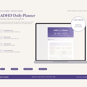 ADHD Daily Planner – Interactive HTML Digital Planner (Instant Download)