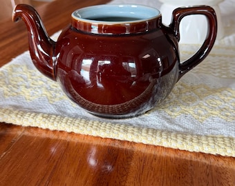 Tetera vintage Denby Homestead marrón de 1 1/2 pintas