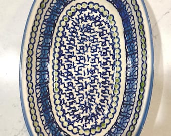 VTG Made in Poland Boleslawiec Wiza Workshop Ceramic Dish