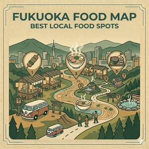 Fukuoka Food Map – Hakata Ramen, Yatai, Local Restaurants (Digital PDF)