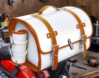 Universell motorcykelbagage stor kapacitet retro förvaringslåda för motorcykel och elscooter bagageväska