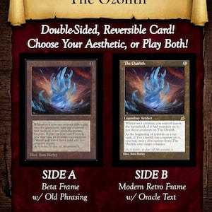 The Ozolith - Magic: The Gathering (MTG), (Beta & Retro Frame) 2-Sided Custom Card, Playtest/Proxy