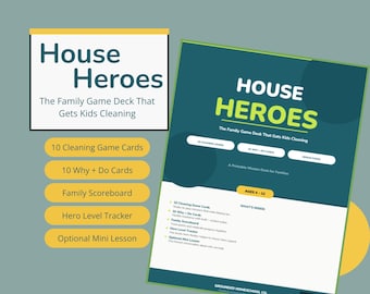Kids Cleaning Routine Cards Ages 4–12 | Chore Motivation Game for Kids | Printable PDF