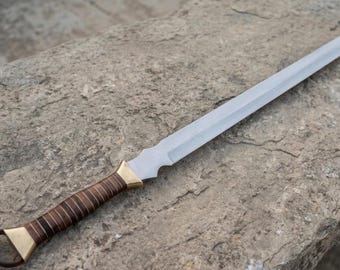 Samurai Inspired Sword | Hand Forged Steel Edge | Wrapped Handle  | Unique Display Gift