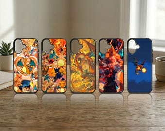 Fire Dragon Phone Case Anime Flame Monster Cover for iPhone 17 16 15 14 13 Pro Max Samsung S26 S25 Ultra Retro Gamer Gift