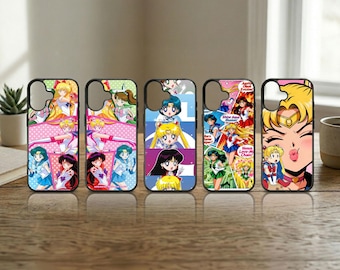 Magical Girl Phone Case Moon Guardian Anime Cover Tough Case for iPhone 17 16 15 14 13 Pro Max Samsung S25 S24 Ultra Pastel 90s Gift